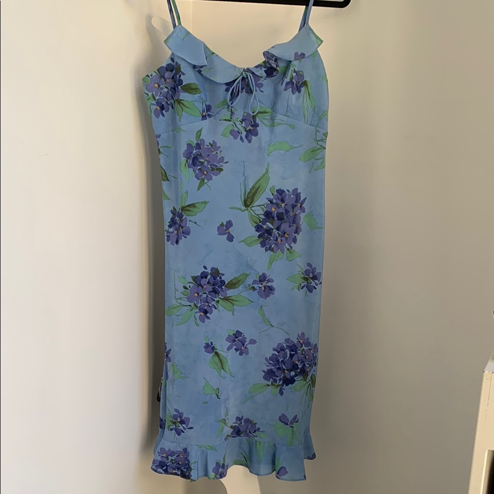 Blue Floral Spring/Summer Lightweight Dress
